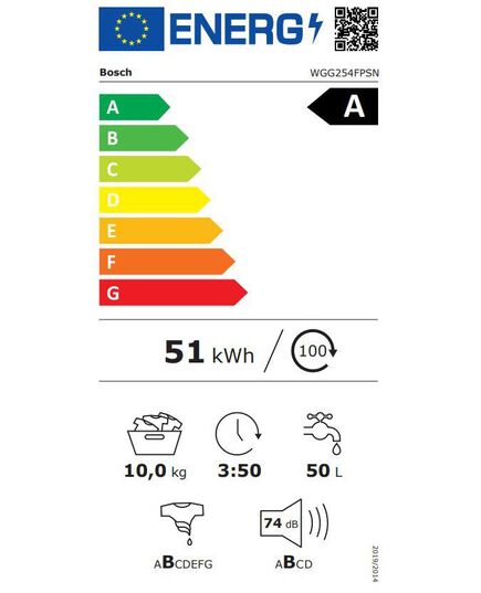 AR FRONTĀLO IELĀDI BOSCH WGG254FPSN 10KG 63CM