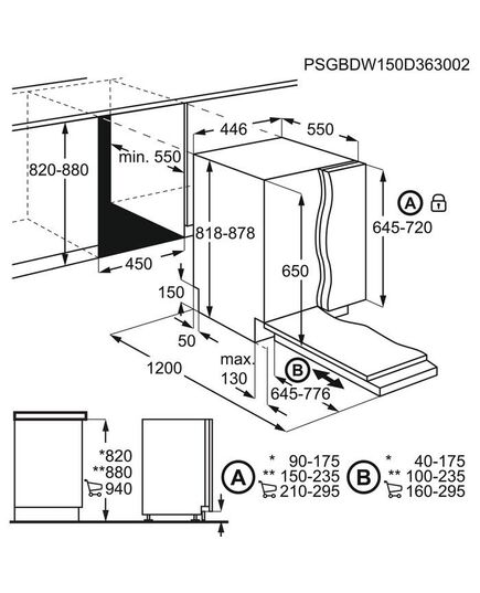 IEBŪVĒJAMĀS TRAUKU MAZGĀJAMĀS MAŠĪNAS ELECTROLUX EEM63301L 45CM IEBŪVĒJAMA!