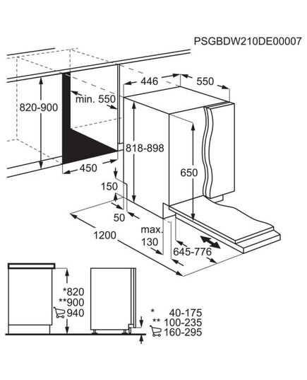 IEBŪVĒJAMĀS TRAUKU MAZGĀJAMĀS MAŠĪNAS ELECTROLUX EEM63301L 45CM IEBŪVĒJAMA!
