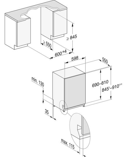 IEBŪVĒJAMĀS TRAUKU MAZGĀJAMĀS MAŠĪNAS MIELE G 7180 SCVI EDST (12440220) 60CM IEBŪVĒJAMA!