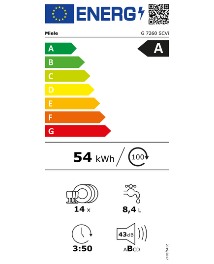 IEBŪVĒJAMĀS TRAUKU MAZGĀJAMĀS MAŠĪNAS MIELE G 7260 SCVI EDST (12440270) 60CM IEBŪVĒJAMA!