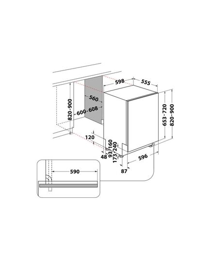 IEBŪVĒJAMĀS TRAUKU MAZGĀJAMĀS MAŠĪNAS WHIRLPOOL W0ID751AX 60CM IEBŪVĒJAMA!