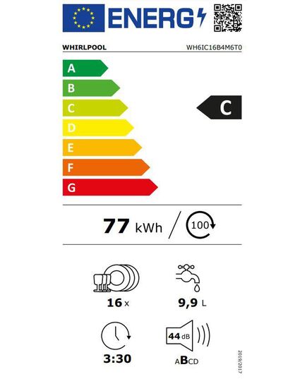 IEBŪVĒJAMĀS TRAUKU MAZGĀJAMĀS MAŠĪNAS WHIRLPOOL WH6IC16B4M6T0 60CM IEBŪVĒJAMA!