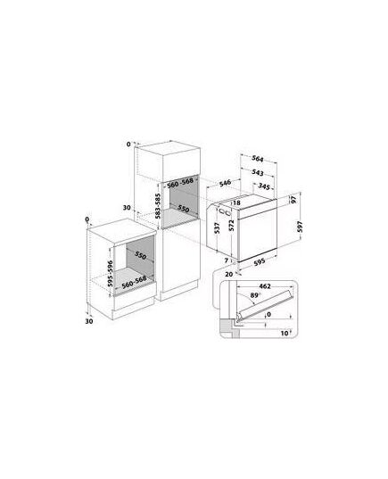 IEBŪVĒJAMĀS CEPEŠKRĀSNIS WHIRLPOOL WOI4S8PM1SB