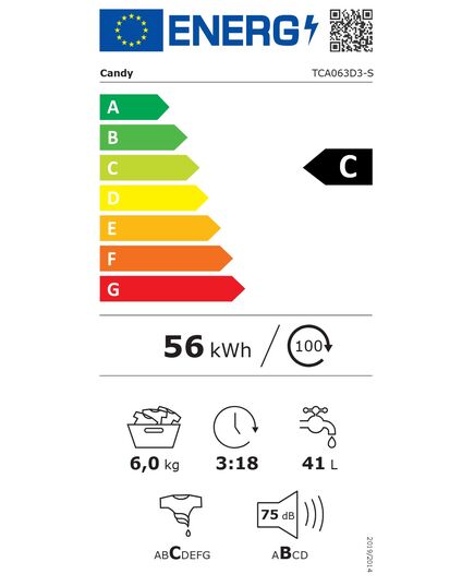 AR VERTIKĀLO IELĀDI CANDY TCA063D3-S  6KG , 41CM