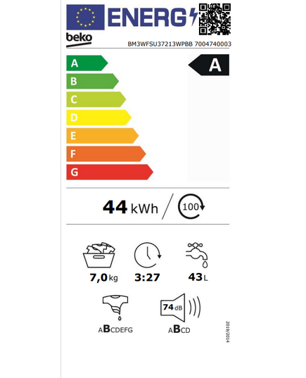 С ФРОНТАЛЬНОЙ ЗАГРУЗКОЙ BEKO BM3WFSU37213WPBB 7KG 47CM