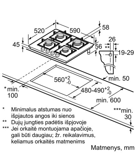 ВСТРОЕННЫЕ ГАЗОВЫЕ ВАРОЧНЫЕ ПОВЕРХНОСТИ BOSCH PRP6A6H40