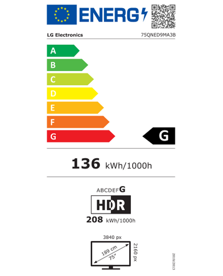 LED TELEVIZORI LG 75QNED9MA3B 2025G