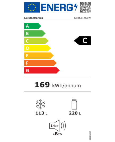 ХОЛОДИЛЬНИКИ LG GBBS514CSW 186CM NO FROST