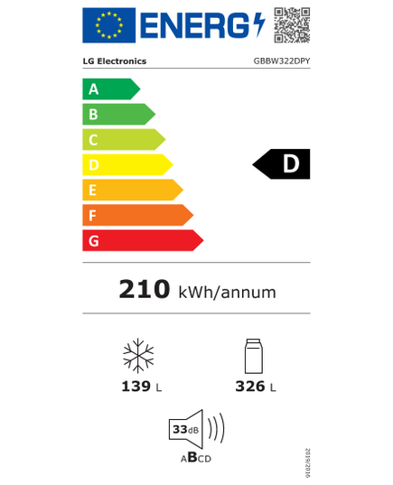 ХОЛОДИЛЬНИКИ LG GBBW322DPY 203CM NO FROST
