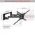 КРОНШТЕЙНЫ ДЛЯ ТЕЛЕВИЗОРА BARKAN BM464L 13"-90" LYGIAM/LENKTAM TV, 4 LANKSTŲ, SIENINIS, PRAILGINTAS