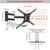 КРОНШТЕЙНЫ ДЛЯ ТЕЛЕВИЗОРА BARKAN BM443LP 13"-75" TV, 4 LANKSTŲ, PRAILGINTAS, SIENINIS, JUODAS